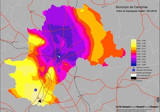 Índice de Segregação Digital no Município de Campinas, 2010