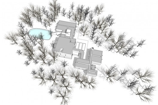 Casas Sarabhai, vista aérea do edifício, Neully-sur-Seine, Paris, França, 1951-56. Arquiteto Le Corbusier