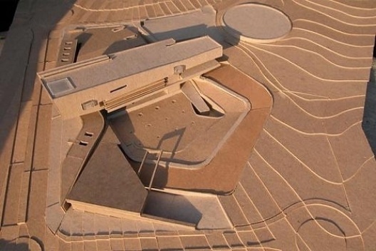 Concurso Internacional para Projeto Arquitetônico do Museu Exploratório de Ciências da Unicamp, maquete, 3º colocado. Arquiteto Erik W. Lewitt, 2009