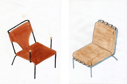 Casa de Vidro, poltronas, São Paulo. Arquiteta Lina Bo Bardi