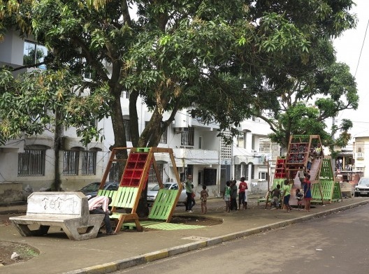 The project area was formerly used as a parking lot