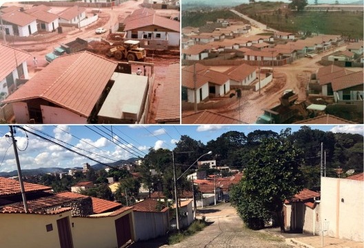Mesma vista antes (anos 1970) e depois (2017)