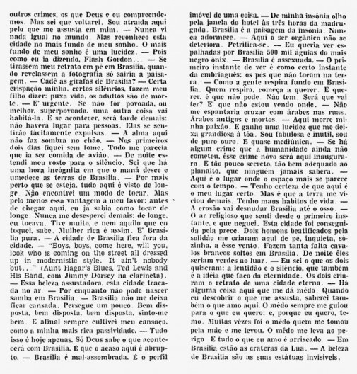 LISPECTOR, Clarice. Nos começos de Brasília. Jornal do Brasil, Caderno B, Rio de Janeiro, 20 jun. 1970, p. 2