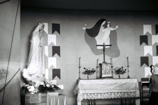 Pintura de Volpi no interior da igrejinha