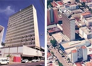 Vistas aérea e a partir da rua 13 de Maio