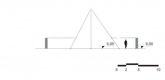 Capela Delgado-Chalbaud, corte esquemático