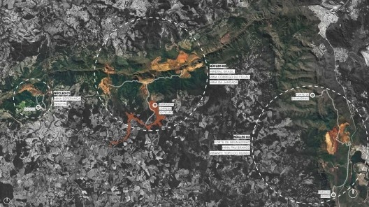 Identificação dos núcleos especulativos 1, 2 e 3, Brumadinho MG. Arquitetos Lucas de Sousa, Mariana Alves Barbosa, Pedro Machado Meneghel, Renata Semin e Vitória Paulino