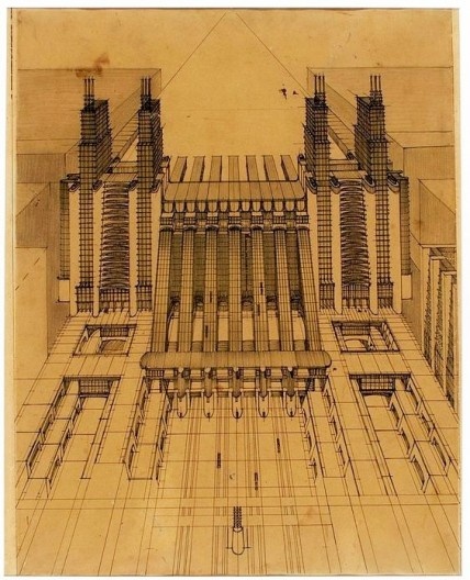 Antonio Sant’Elia, Projeto da Cidade Futurista (Cittá Nuova ), 1912