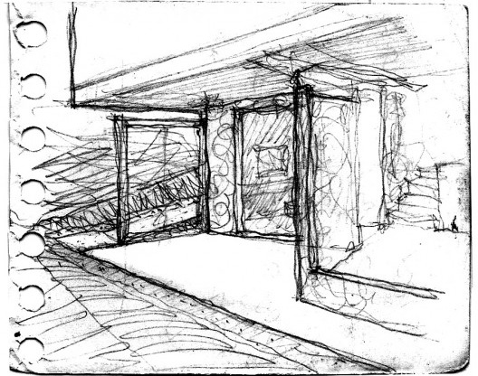 Casa 14 Bis, perspectiva. Arquiteto Pôla Pazzanese