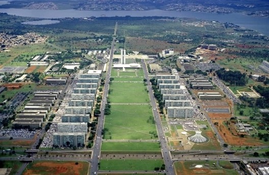 Vista área da Espanada dos Ministérios, Brasília