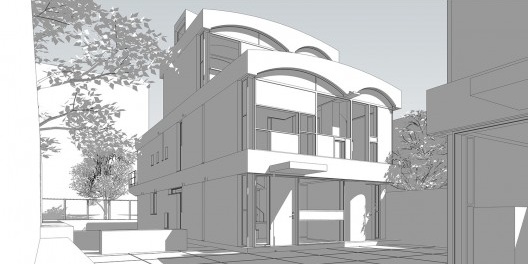 Casas Jaoul, vista externa do edifício, Neully-sur-Seine, París, França, 1951-56. Arquiteto Le Corbusier